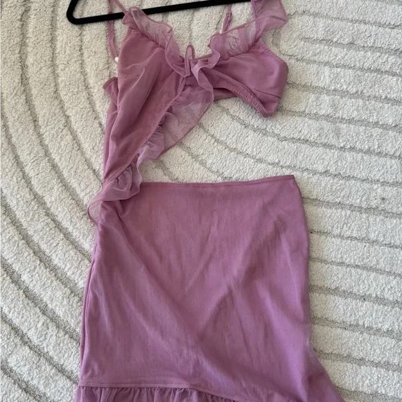 Revolve - Pink Ruffle Dress - Picture 6 of 6